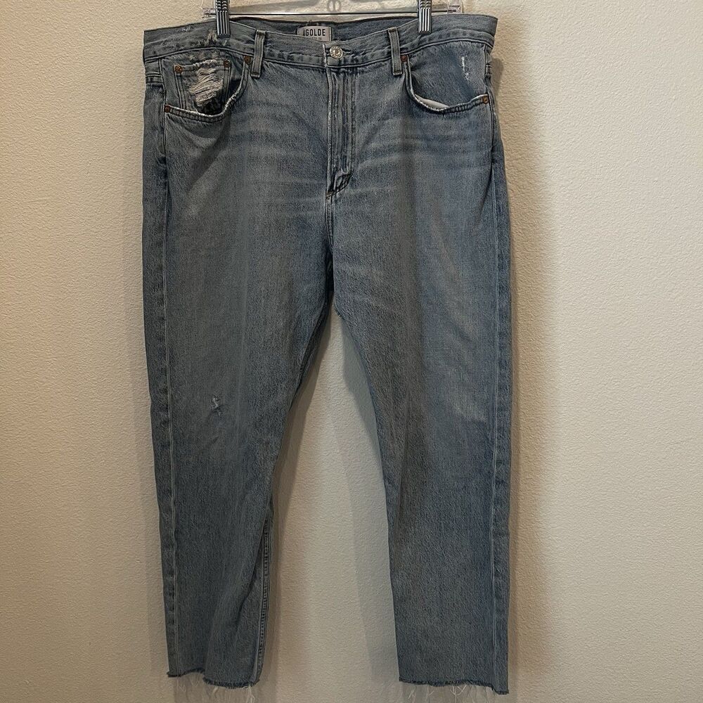 AGOLDE Jeans Womens 38 Blue 90's Mid Rise Loose Fit Fall Out Boy Jean